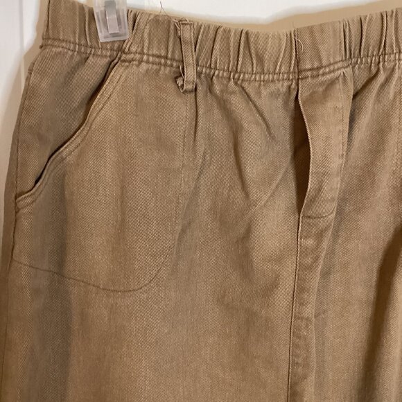 TZ Women's Brown Maxi Denim Pull-on Skirt Size L - Picture 4 of 10